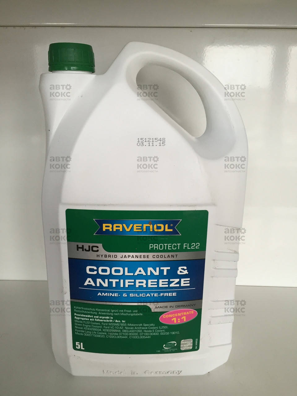 

Концентрат охлаждающей жидкости (зеленый) Ravenol HJC MB325.0 (5L)