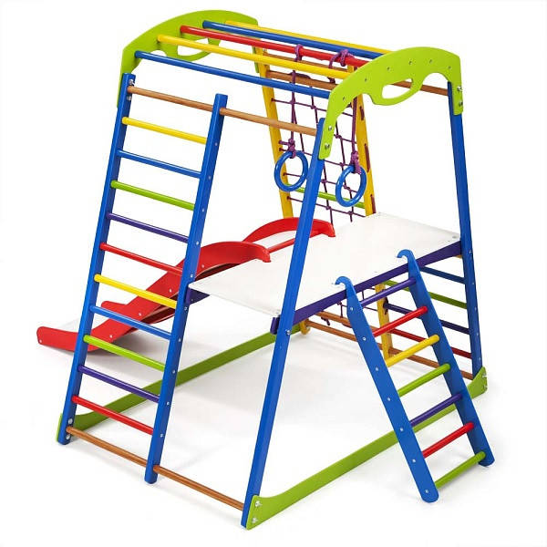 

Детский спортивный уголок для дома "SportWood Plus 2" SportBaby, Разные цвета
