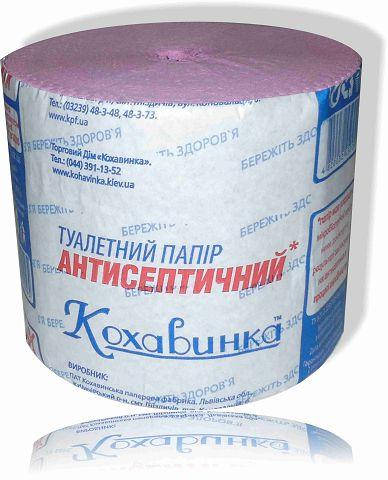

Туалетная бумага “Антисептичний” розовая (8 рул), Розовый
