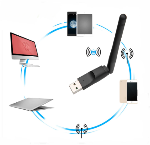 

USB Wi-Fi сетевой адаптер Wi Fi 802.11n Антенна ТВ для телевизоров MTK 7601