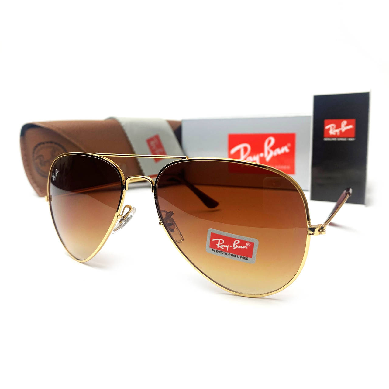 

Солнцезащитные очки R-B Aviator Капли 3026 Золото Коричневый, Золотистый