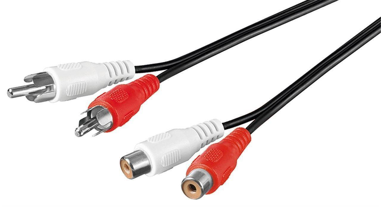 

Кабель аудіо-подовжувач RCA 2x2 M/F 10.0m Goobay плаский D=2x2.5mm Черный(75.05.0437)