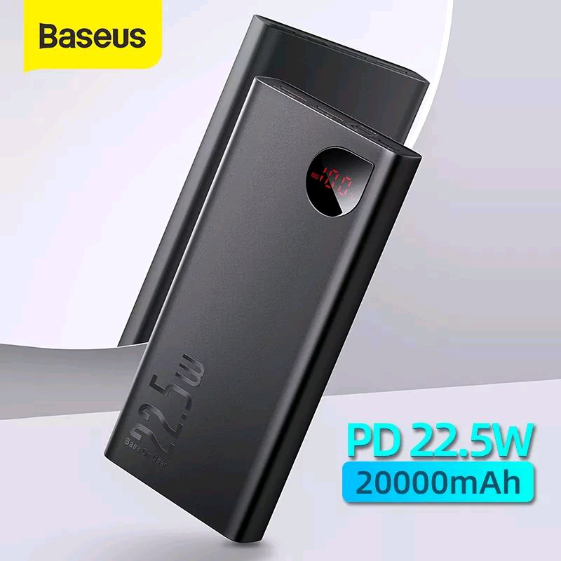 

Повербанк Baseus Adaman Metal (20000 mAh PD 22.5W USB-C 2 x USB-A QC 3.0) - Черный