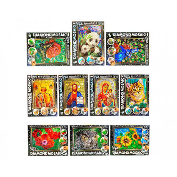 

Комплект креативного творчества "Алмазная живопись DIAMOND MOSAIС" малий (10) 6634 10 видов