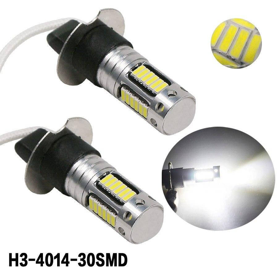 

Светодиодная лампа H3 LED 30 smd 4014 противотуманки H3 LED DRL 12V 5W