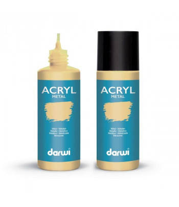 

Краска акриловая покрывная, ЗОЛОТО, 80 мл, DARWI Acryl Metal