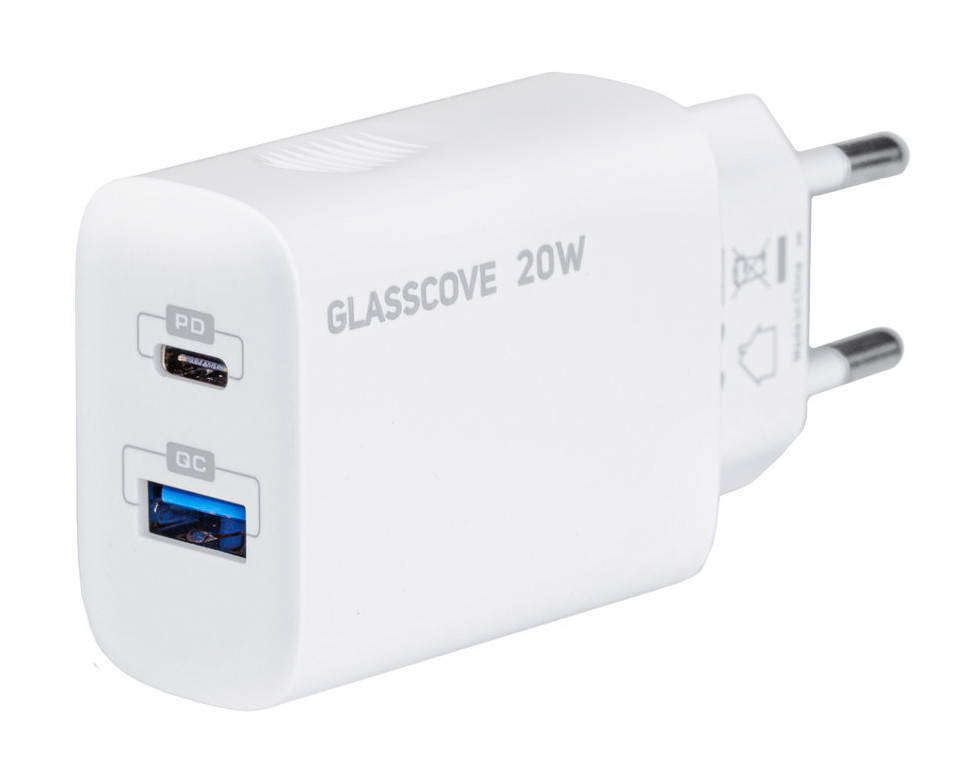 

Сетевоe зарядное устройство Glasscove (USB, Type C) 3A 20W TC-012APQ20 (00554) SW