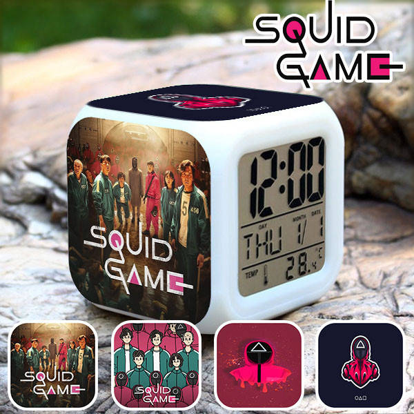 

Настольные часы Игра в кальмара "Герои" Squid Game