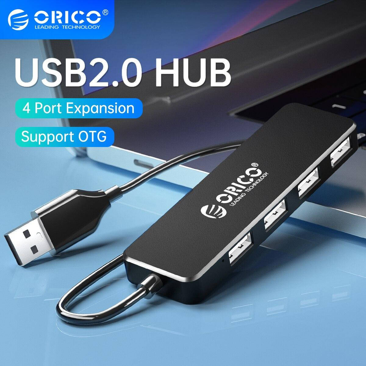 

USB 2.0 хаб ORICO FL01, разветвитель на 4 порта с кабелем