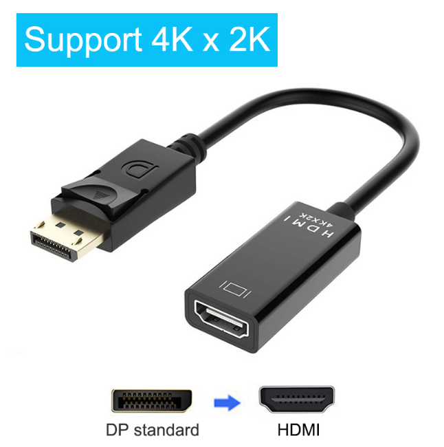 

Адаптер DisplayPort DP Male - HDMI Female 4K 0,18м Черный