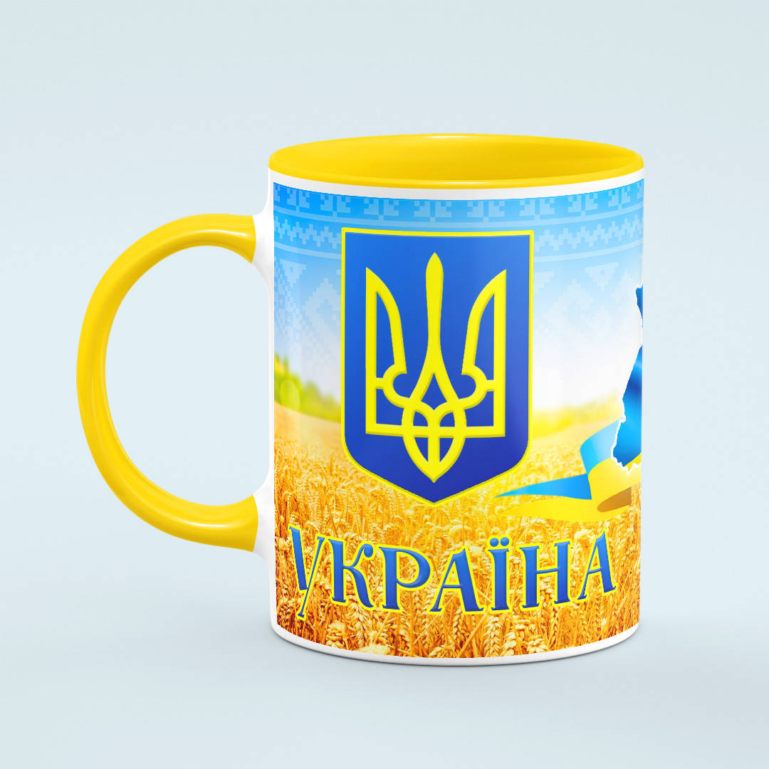 

Чашка Україна Герб Гімн цвет желтый