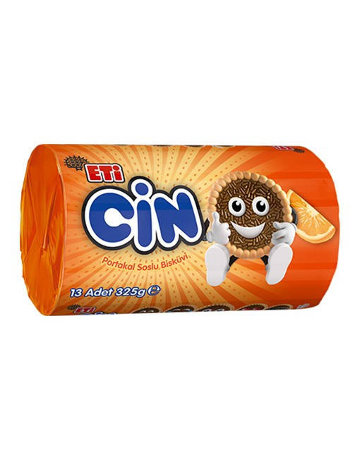 

Печенье с желем апелсин 325 г. ETI cin