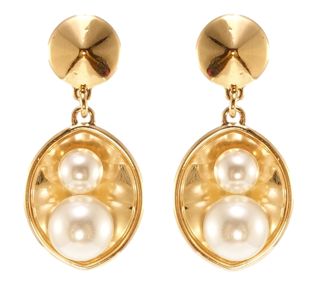 

Серьги Xuping Позолота 18K гвоздики (пусеты) "Подвески стручок с жемчужинами"