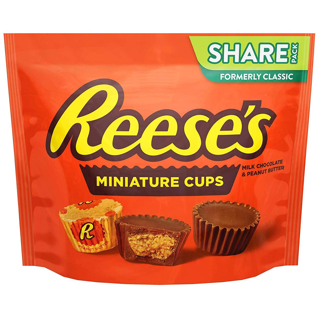 

Шоколад с арахисовой пастой Reese’s miniature cups 297g