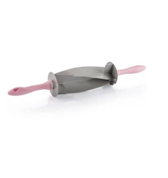 

Скалка для нарезки теста Sweet Croissant Cutter Серая с розовым