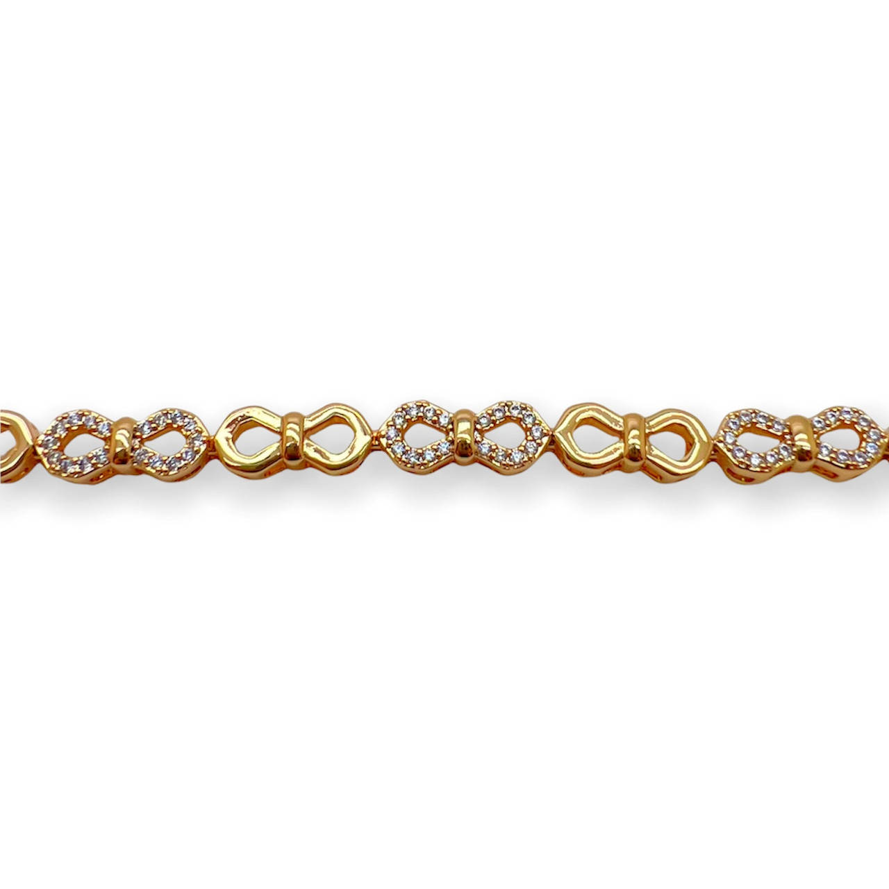

17+2 см 4 мм. Браслет бесконечность xuping 18k