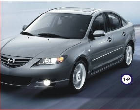 

Реснички на фары Mazda 3 sedan, Черный