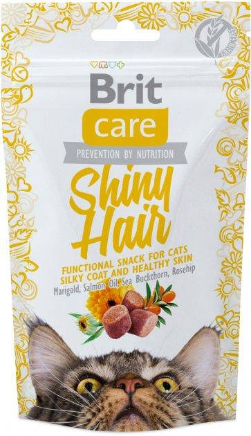 

Лакомство для котов Brit Care Shiny Hair с лососем 0.05 кг