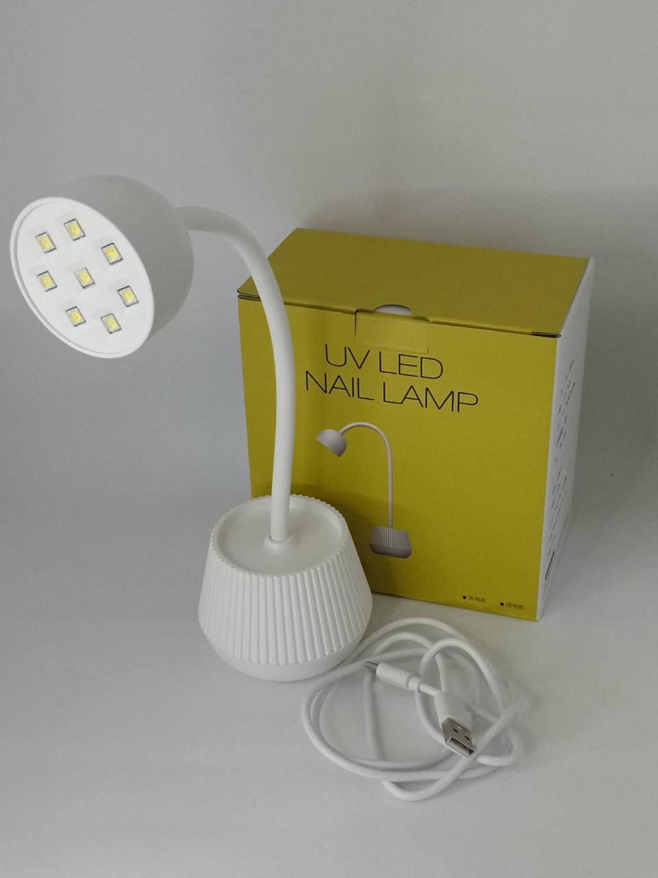 

Лампа настольная на аккумуляторе для сушки ногтей UV+LED, Белый