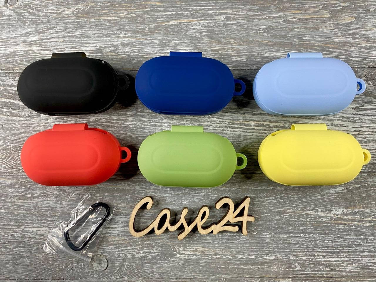 

Силиконовый чехол с карабином для Samsung Galaxy Buds Plus (6 цветов), Разные цвета