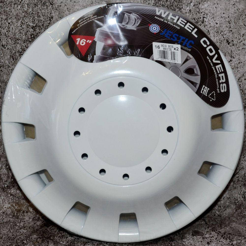 

Колпаки на диски Jestic R16 Mig Plus (Bus) White выпуклый