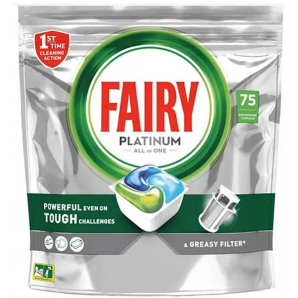 

Таблетки для посудомоечной машины Fairy Platinum, 75 шт
