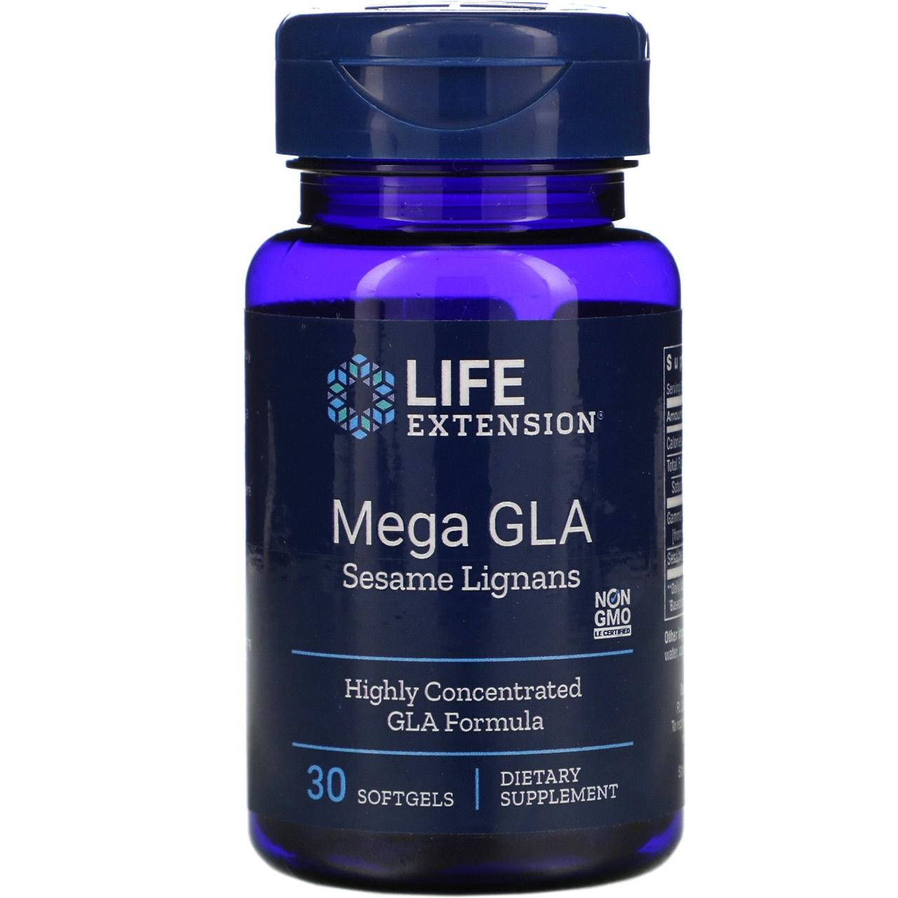 

Life Extension, Mega GLA Sesame Lignans, 30 Softgels