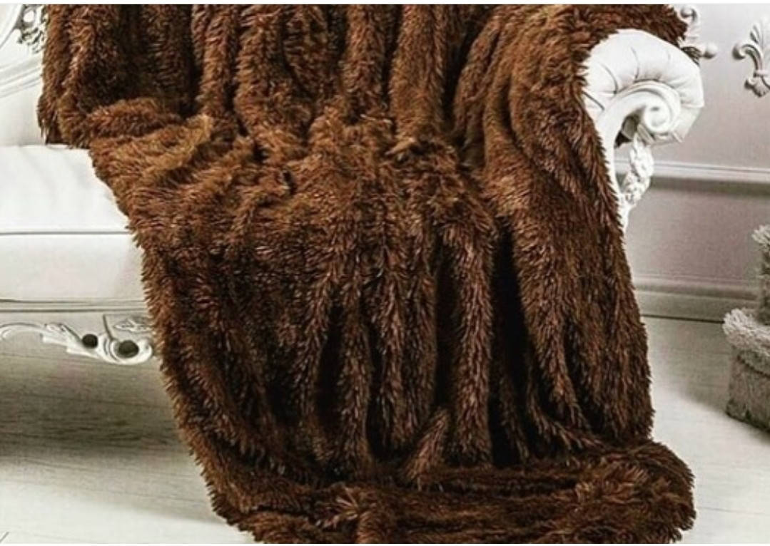 

Хутряний плед - покривало "Травка" 160х220 см