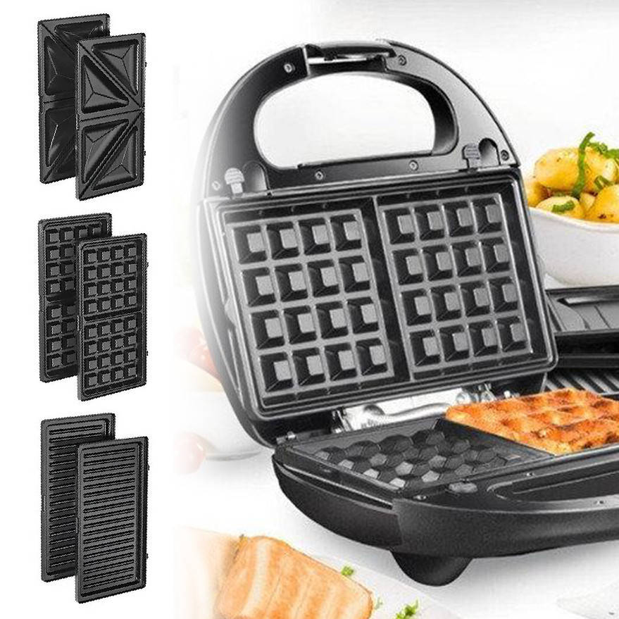 

Сендвичница электрогриль 3 в 1 Crownberg CB-1071 прижимной гриль с насадками вафельница бутербродница