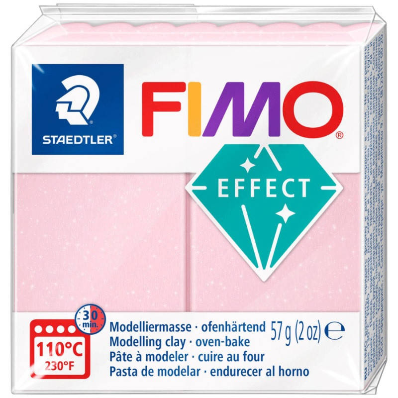 

Полимерная глина Fimo Effect розовая 57 грамм Staedtler, 8020206, Розовый