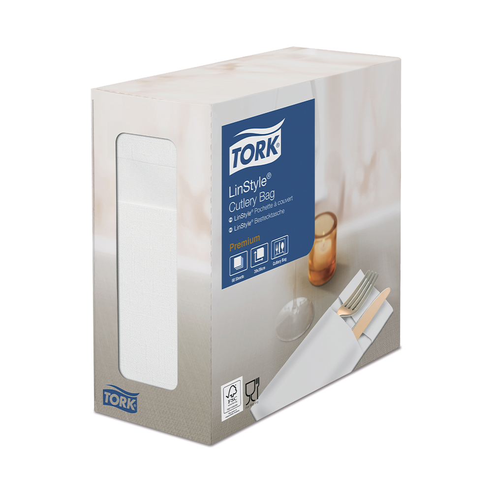 

Конверт для приборов Tork Linstyle с эффектом ткани 509600