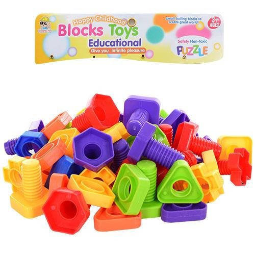 

Конструктор Blocks Toys 820 "Болты и гайки", Разные цвета