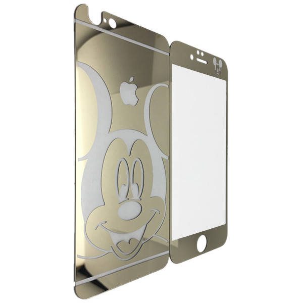 

Защитное стекло for Apple iPhone 6/6S Микки black/face gold, Черный