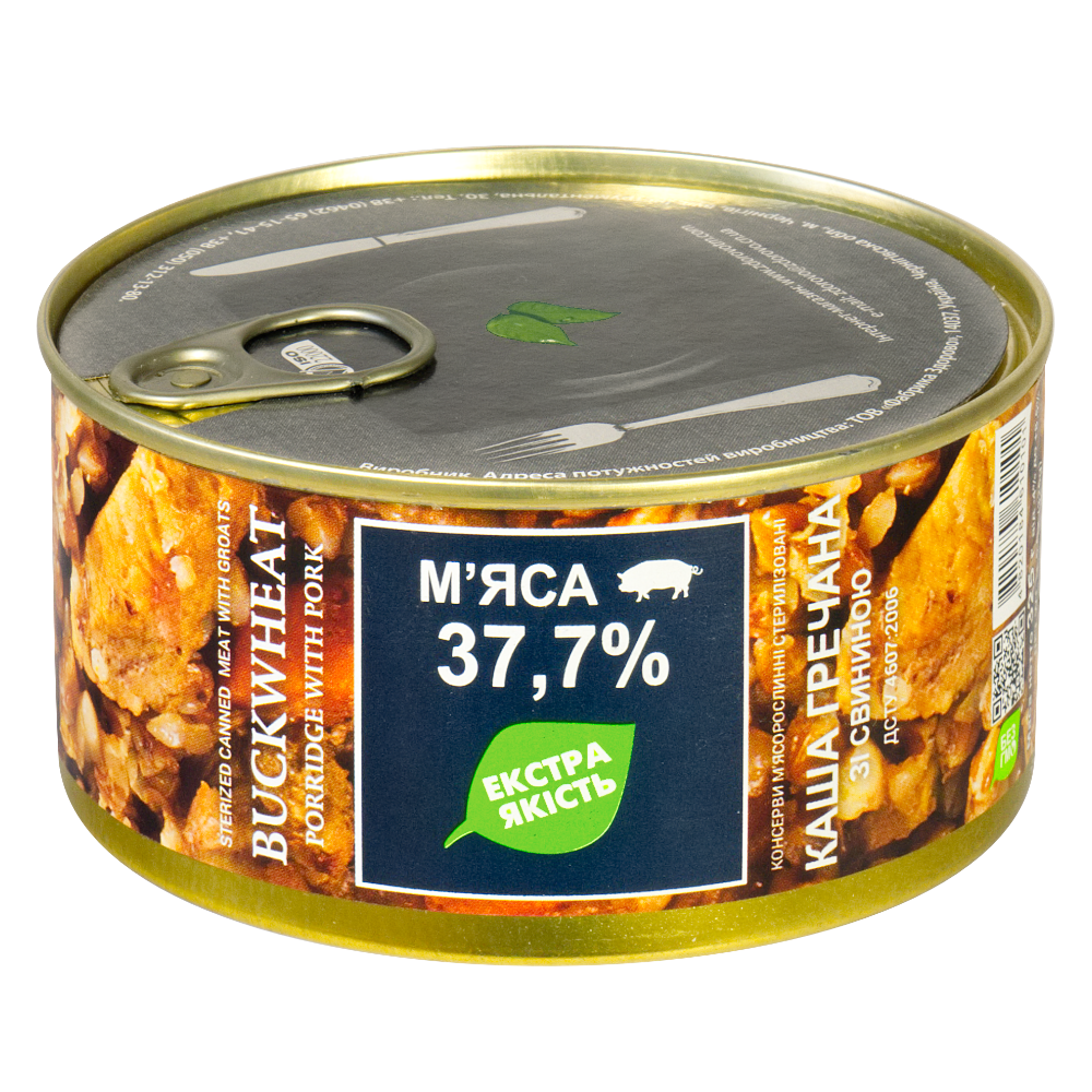 

Каша гречневая со свининой Zdorovo 325 г