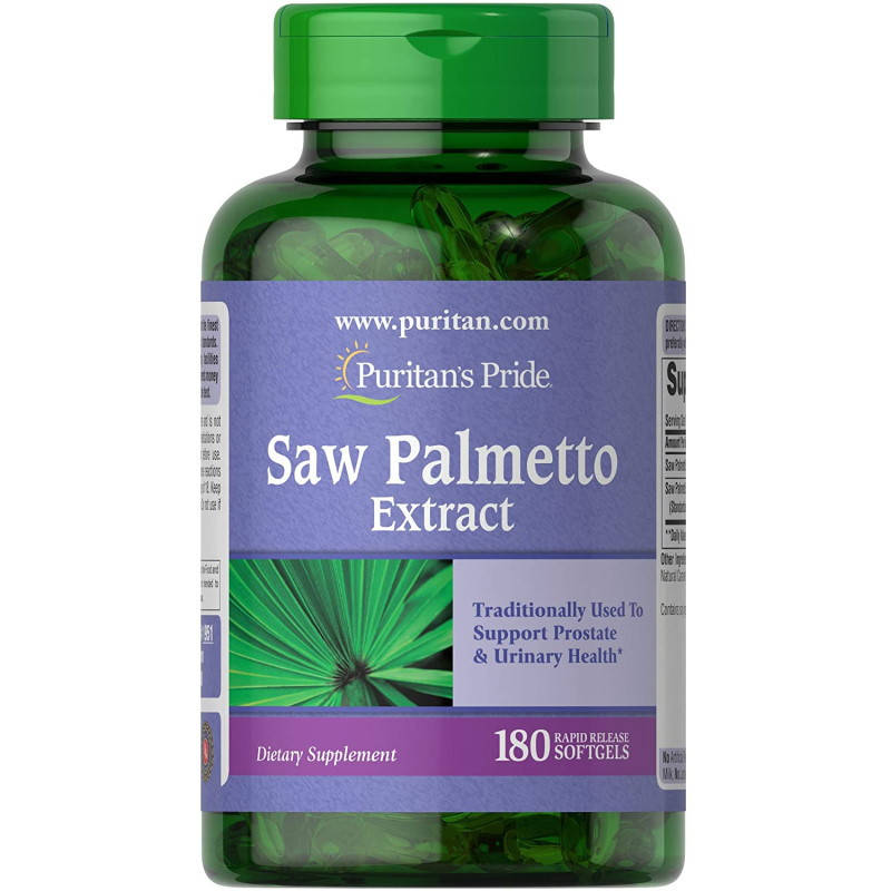 

Стимулятор тестостерона Puritan's Pride Saw Palmetto Extract, 180 капсул