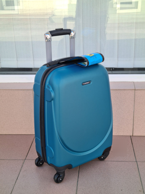 

Чемодан Ударостойкий !  из поликарбоната CARBON 310, Бирюзовый