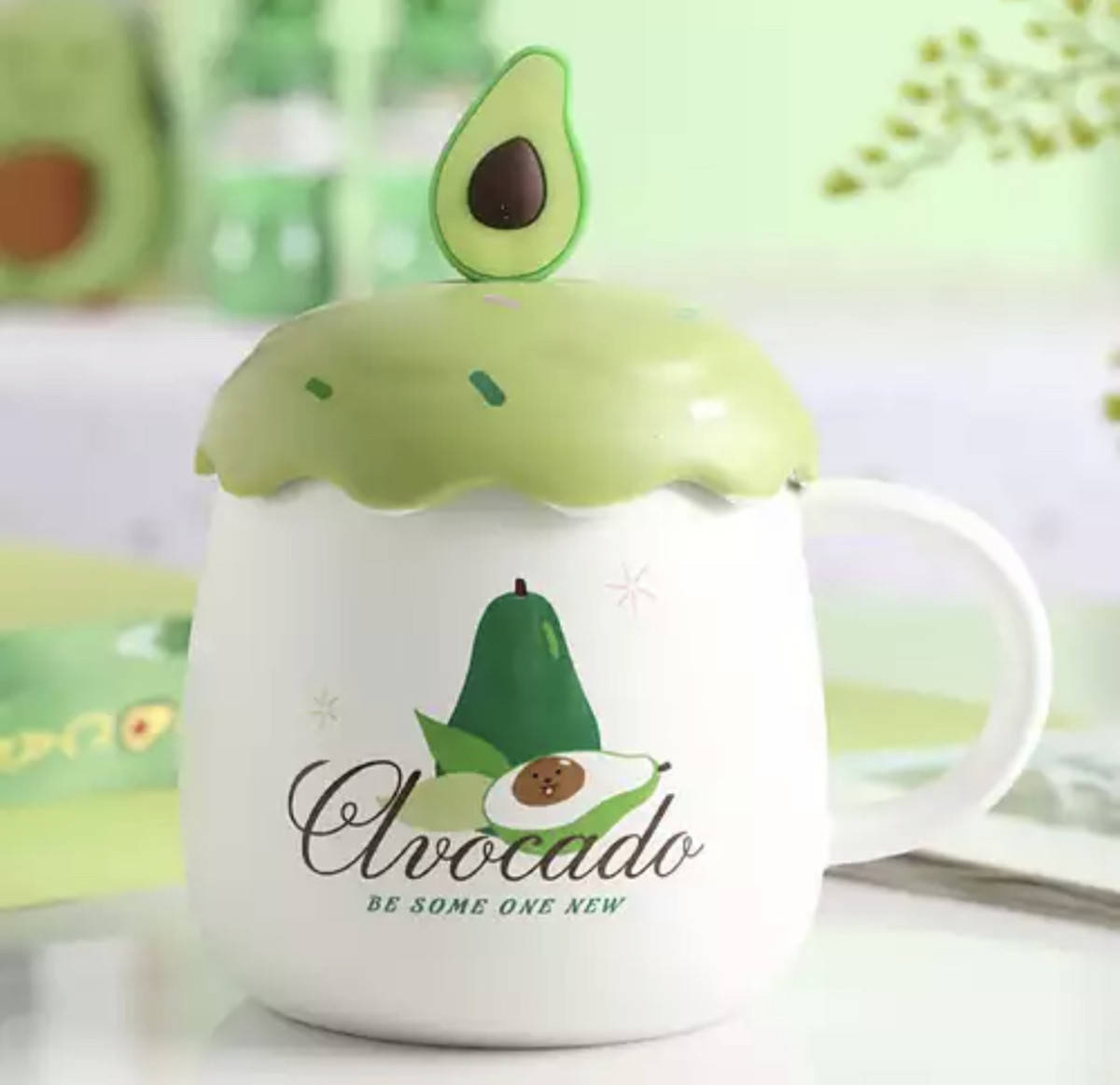 

Чашка с крышкой и ложкой Avocado Be some one new TL-00012-4 420 мл, Белый