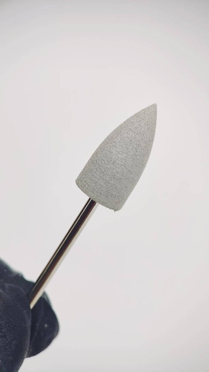 

Полировщик силиконовый для аппаратного маникюра пуля широкая серая -средняя, Серый