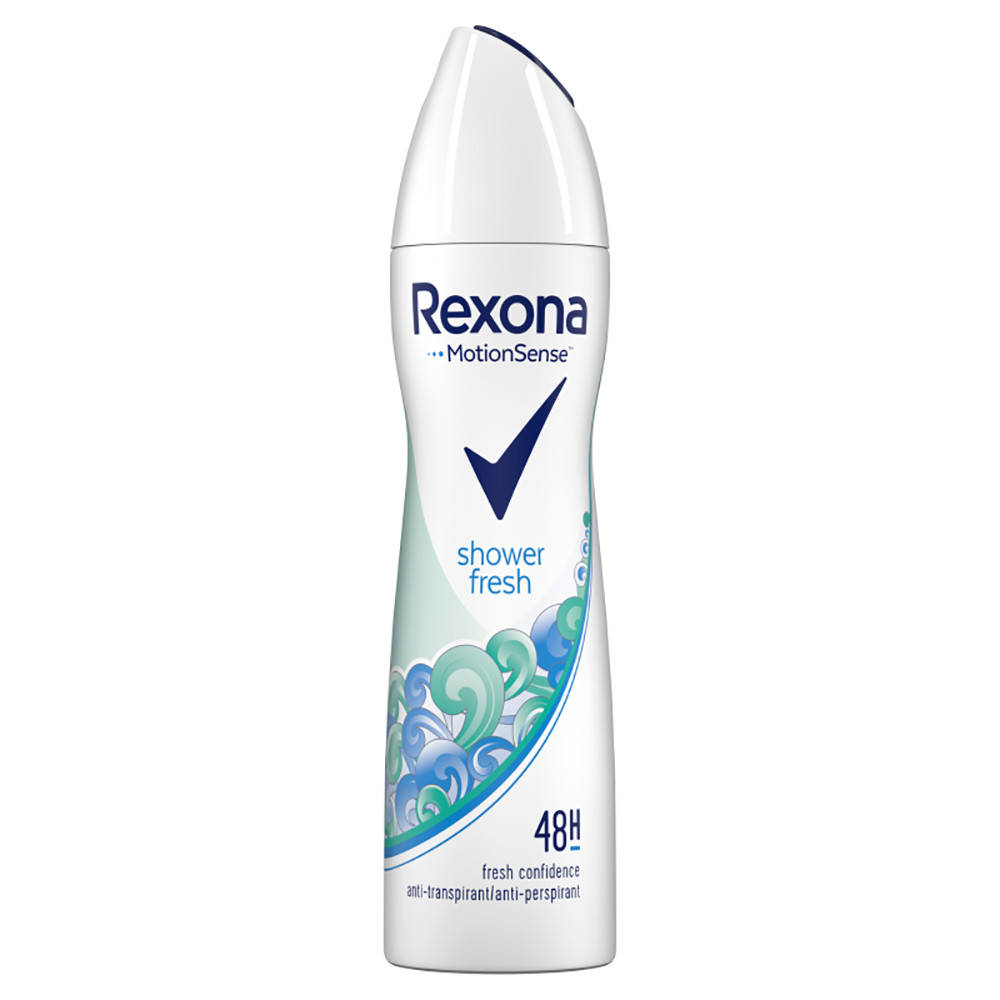 

Антиперспирант-аэрозоль женский Rexona MotionSense Shower Fresh 150 мл (8712561845106)