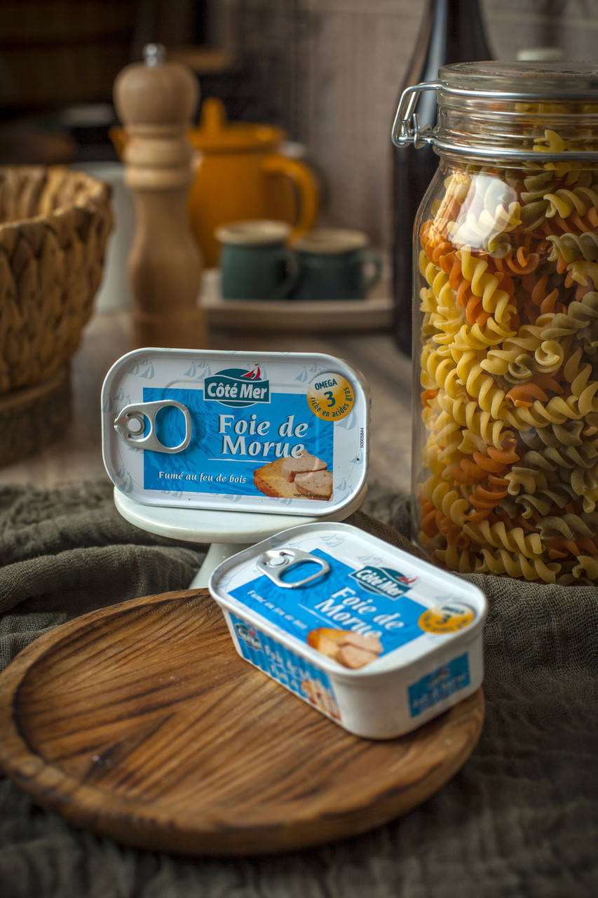 

Купить печень трески 120 гр. Консервы печень трески "Extra Foie de Morue".