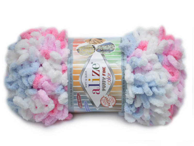 

Alize Puffy Fine Color, №5945, Секционное крашение