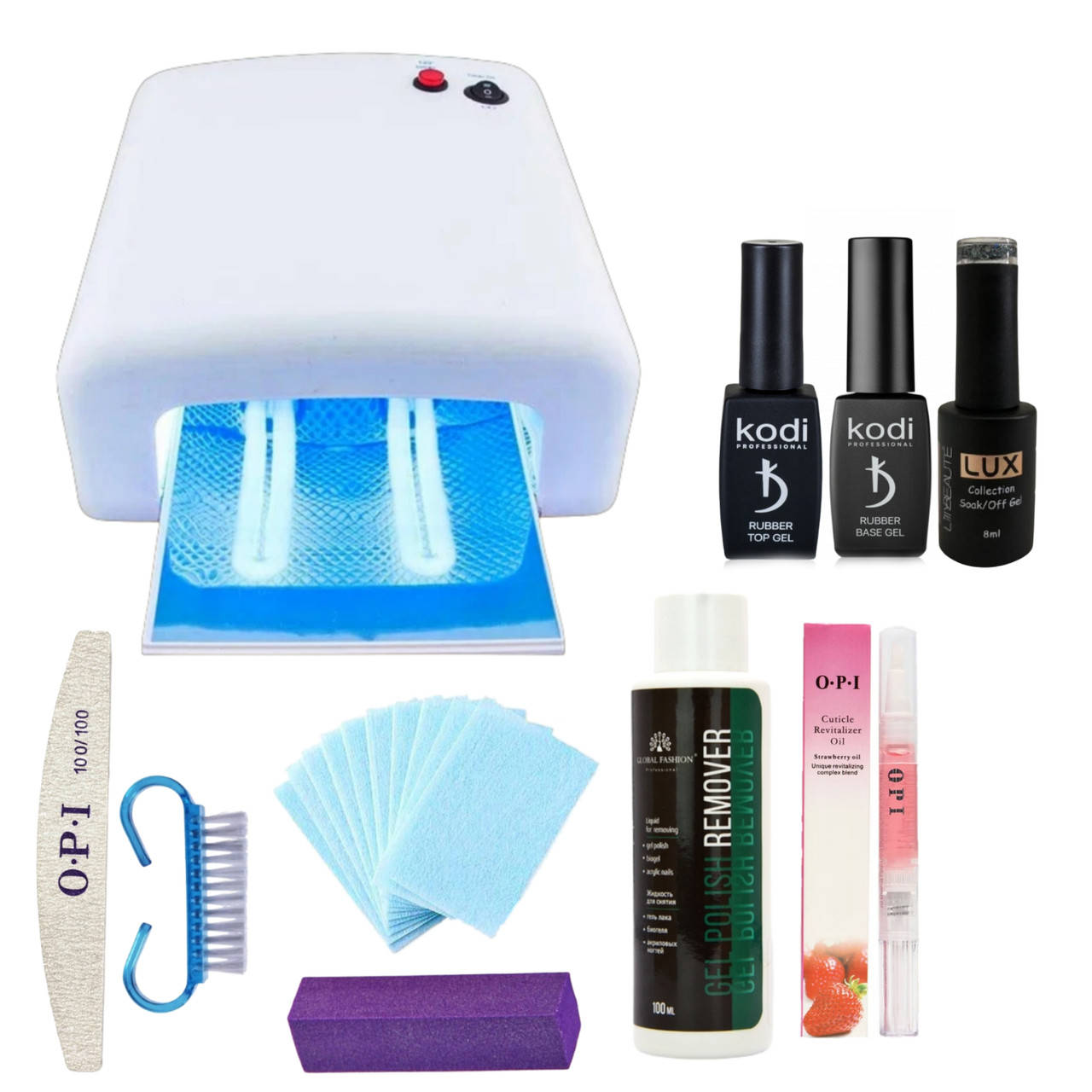 

Стартовый набор для маникюра "EASY" с лампой Simei 36 Вт, (набор для маникюра, маникюрный набор)