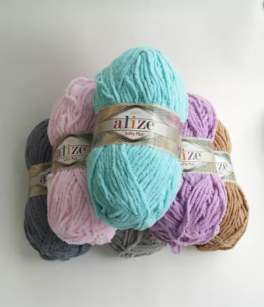 

Плюшевая пряжа Ализе софти плюс Alize Softy Plus