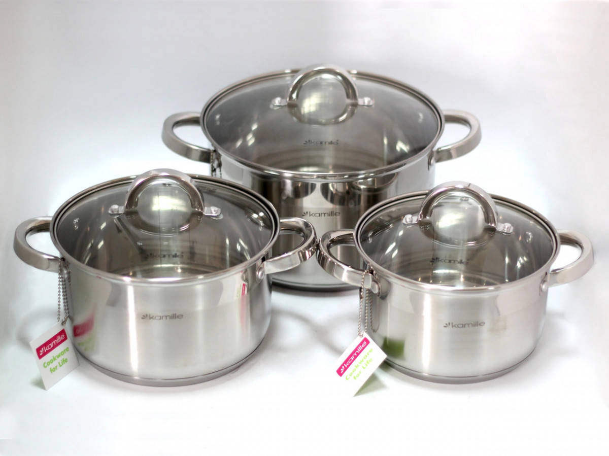 

Набор Больших кастрюль 6 предметов Kamille KM-5629S