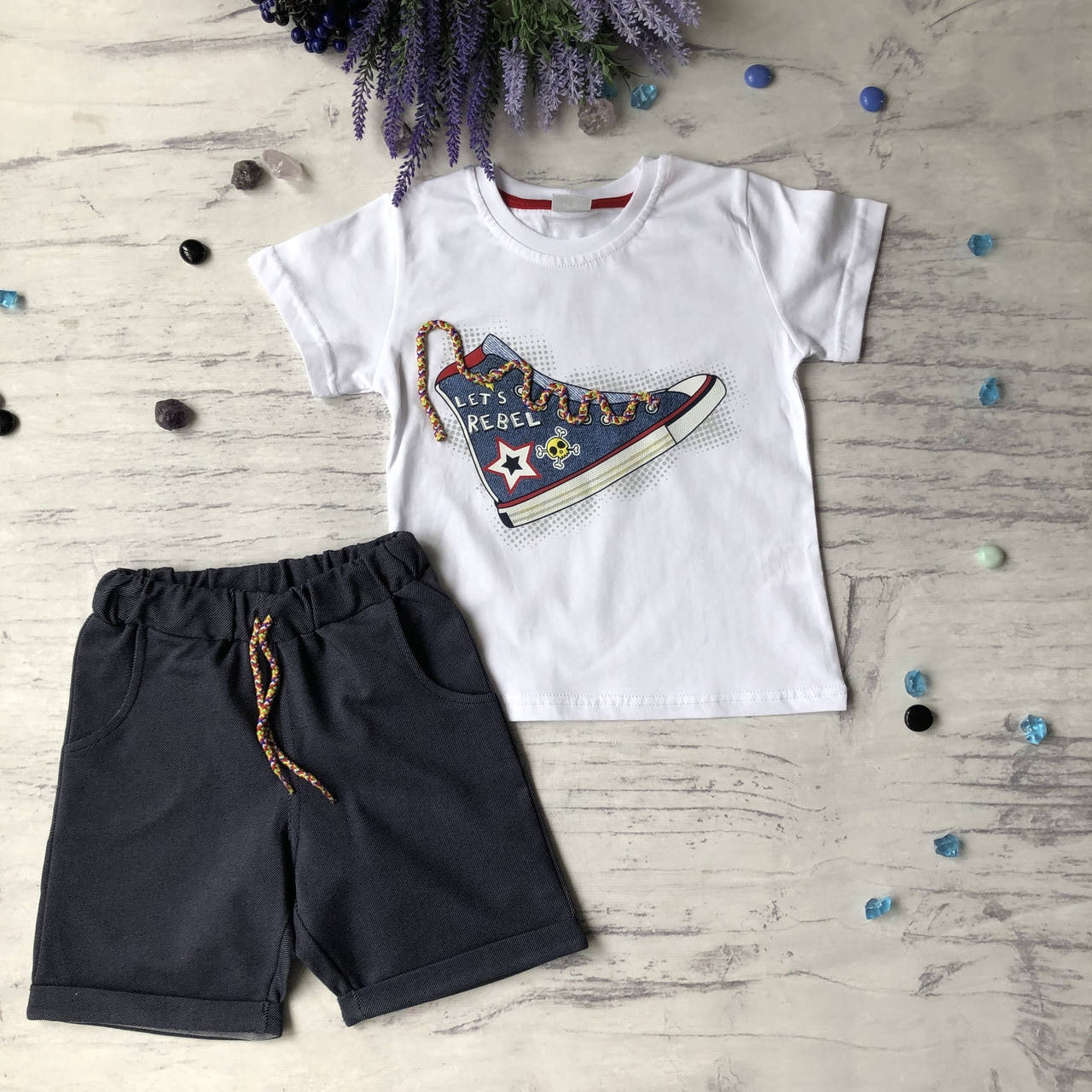 

Летний костюм на мальчика 73. Размер 116 см