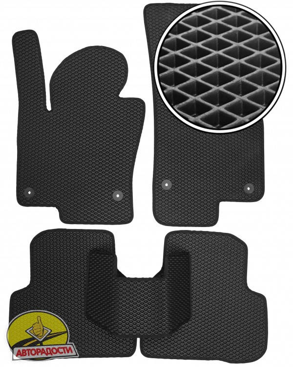 

Коврики в салон для Volkswagen Passat B6 '05-10, EVA-полимерные, черные (Kinetic), Черный