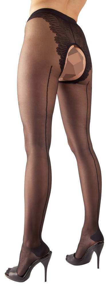 

Эротические колготки с вырезом Cottelli Collection Crotchless Tights от Orion, Черный