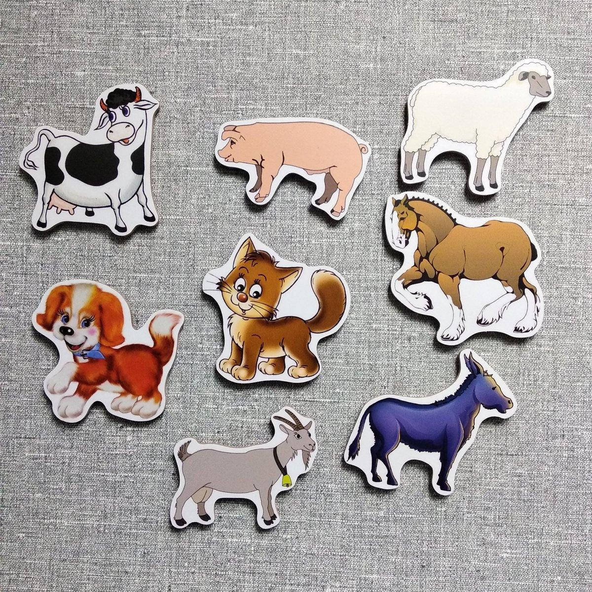 

Магнитики обучающие Домашние животные