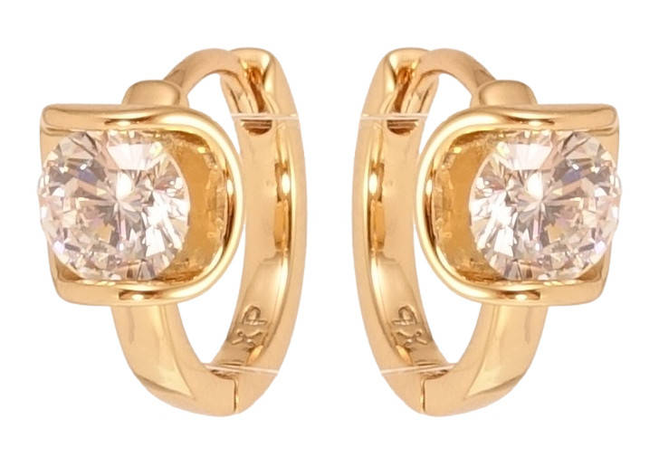 

Серьги Xuping Позолота 18K колечки "Кристаллы в скрепке"