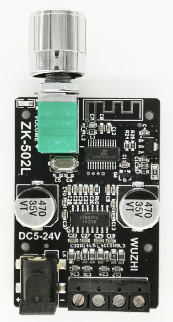 

Плата усилитель TPA3116 2.0, 5-27В, 2x50Вт, Bluetooth 5.0, ZK-502L